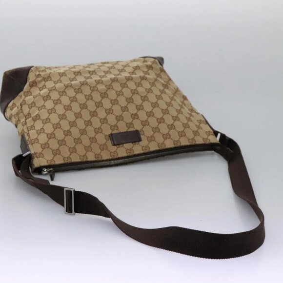 GUCCI GG Canvas Shoulder Bag Beige 110054 Auth ep8114 - Picture 7 of 14